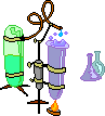 a gif of something brewing in a science beaker
